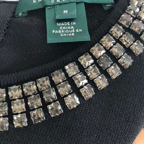 Ralph Lauren Formal Rhinestone Neckline Cocktail Dress - Picture 9 of 15